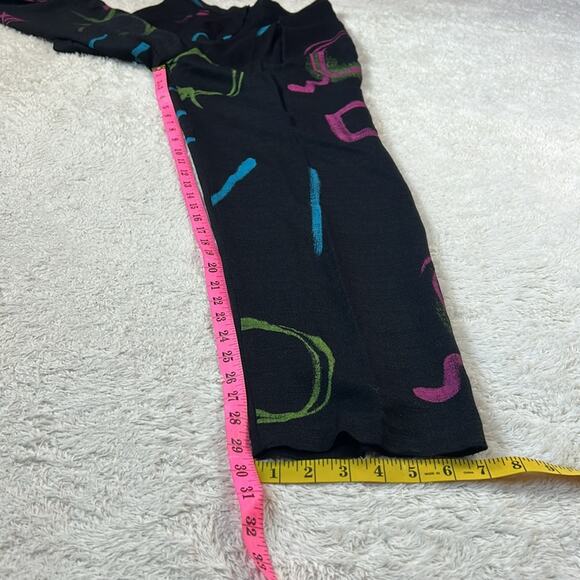 Vintage 80s Intriguing Threads black and abstract pleated pant suit, size 6, 8 S - Picture 9 of 12